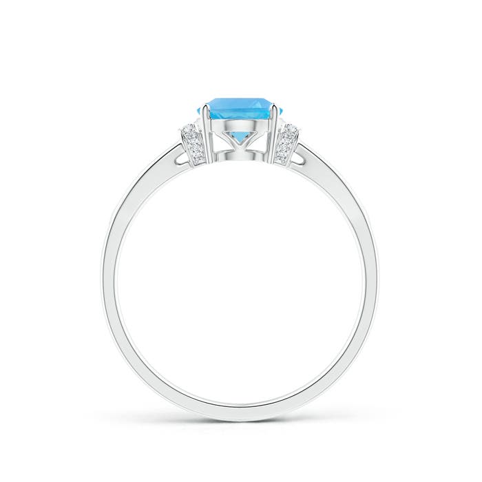 AA - Swiss Blue Topaz / 1.54 CT / 14 KT White Gold