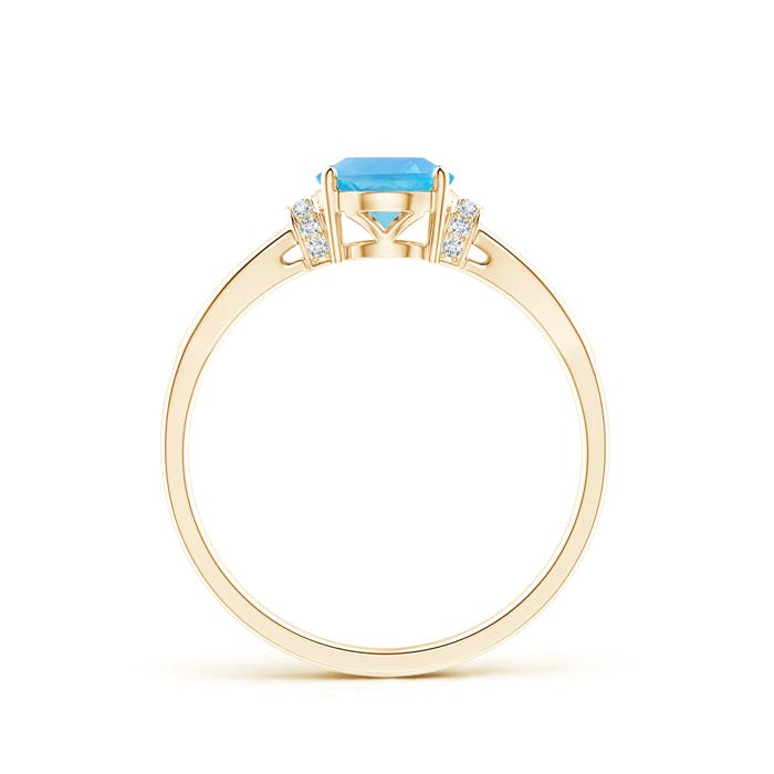 AA - Swiss Blue Topaz / 1.54 CT / 14 KT Yellow Gold