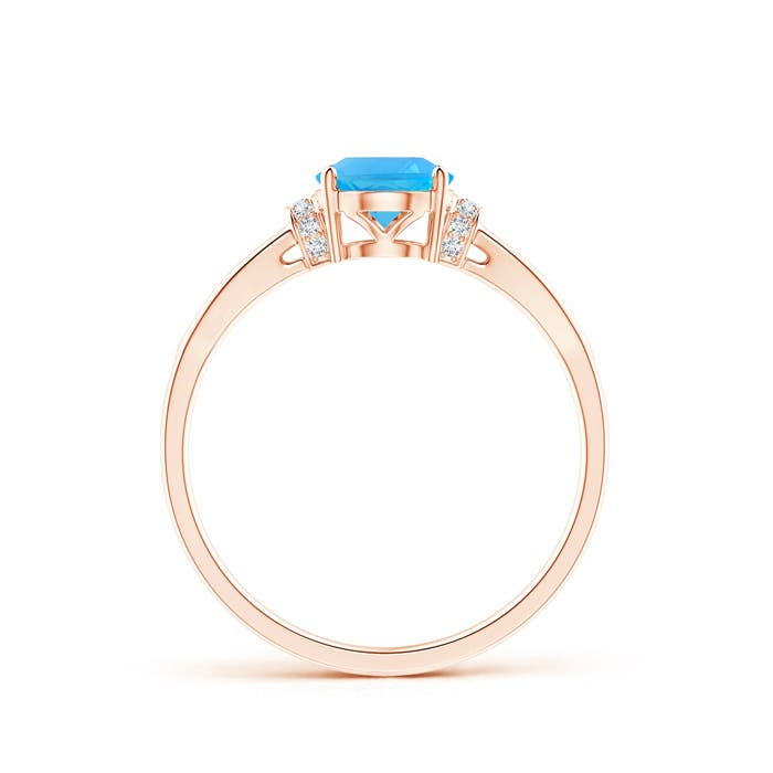 AAA - Swiss Blue Topaz / 1.54 CT / 14 KT Rose Gold