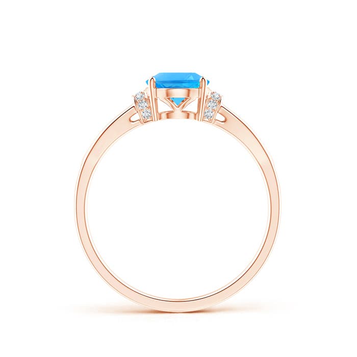 AAAA - Swiss Blue Topaz / 1.54 CT / 14 KT Rose Gold