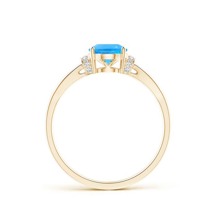 AAAA - Swiss Blue Topaz / 1.54 CT / 14 KT Yellow Gold