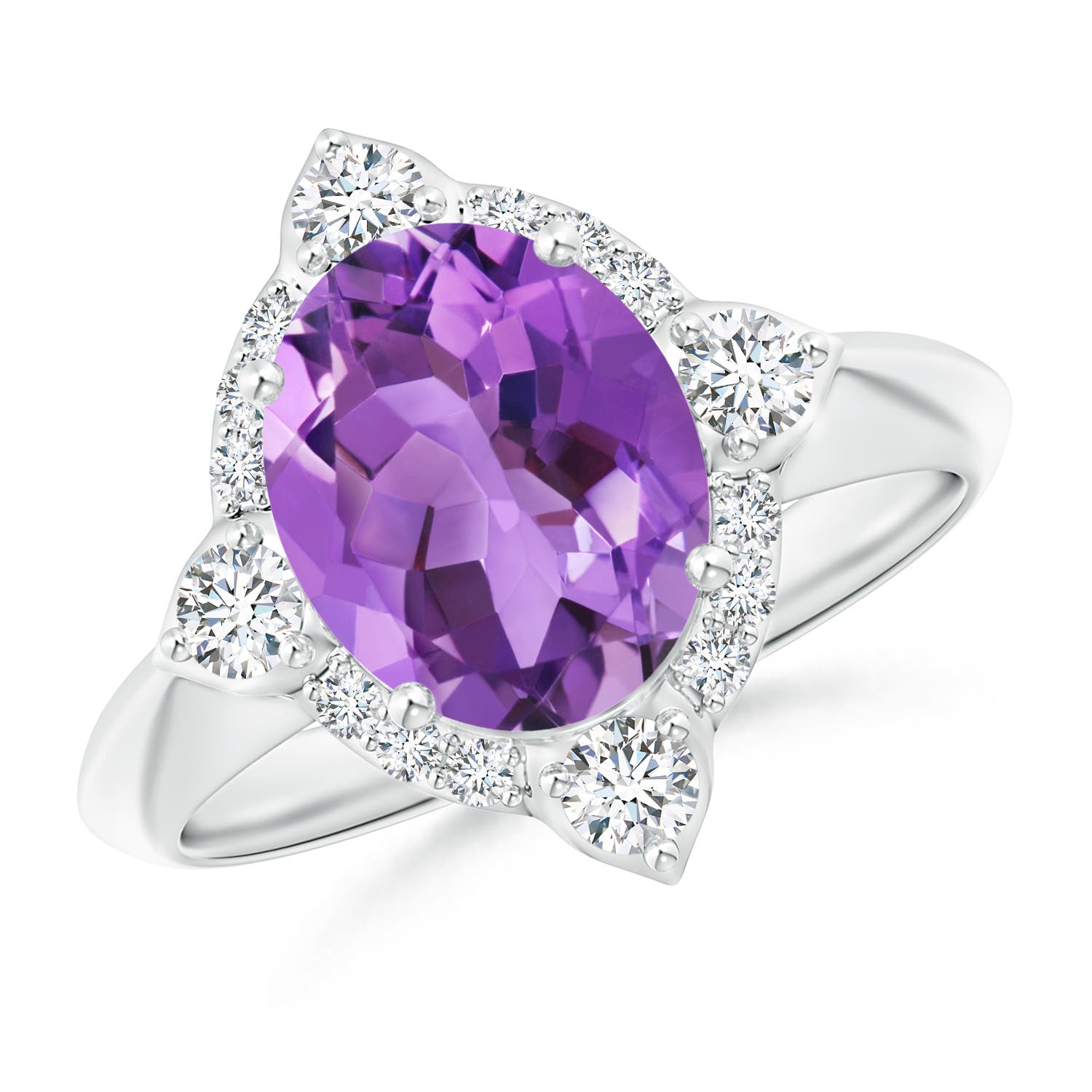 AA - Amethyst / 2.65 CT / 14 KT White Gold