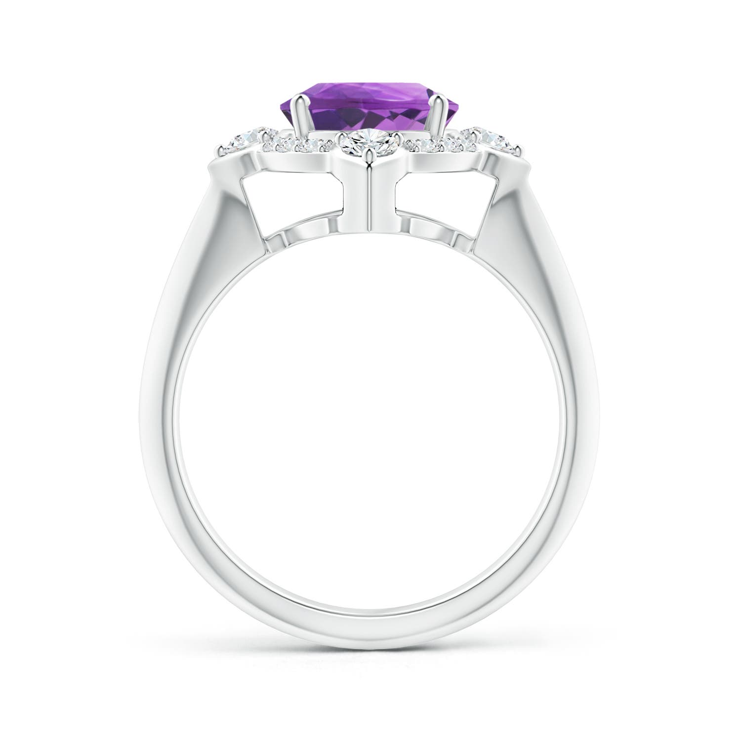 AA - Amethyst / 2.65 CT / 14 KT White Gold