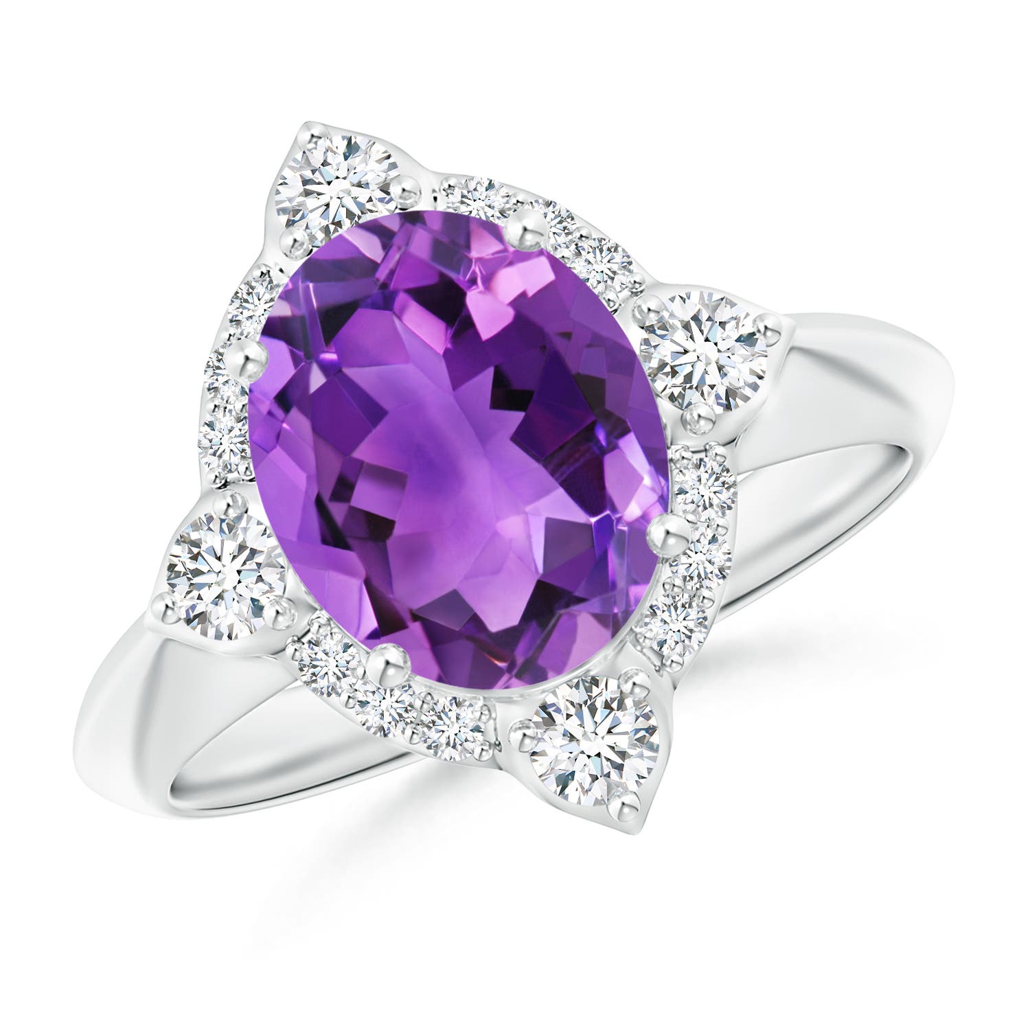 AAA - Amethyst / 2.65 CT / 14 KT White Gold