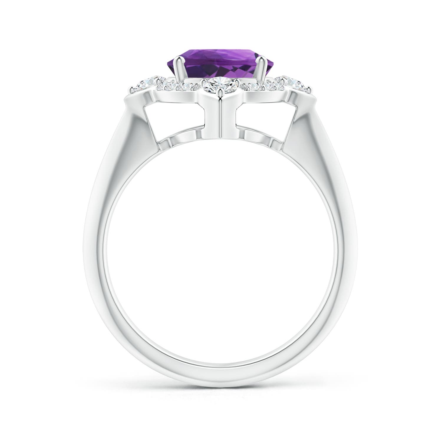 AAA - Amethyst / 2.65 CT / 14 KT White Gold