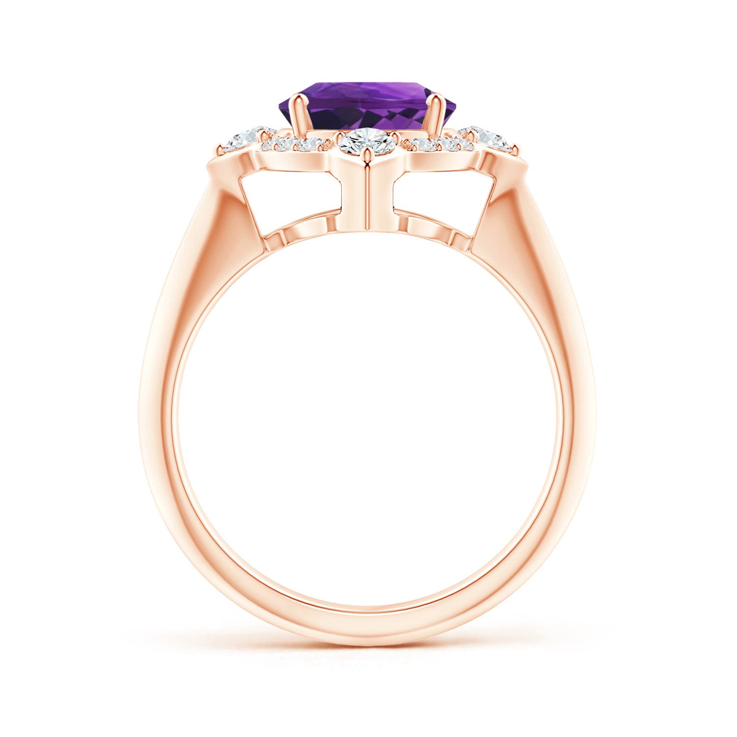 AAAA - Amethyst / 2.65 CT / 14 KT Rose Gold