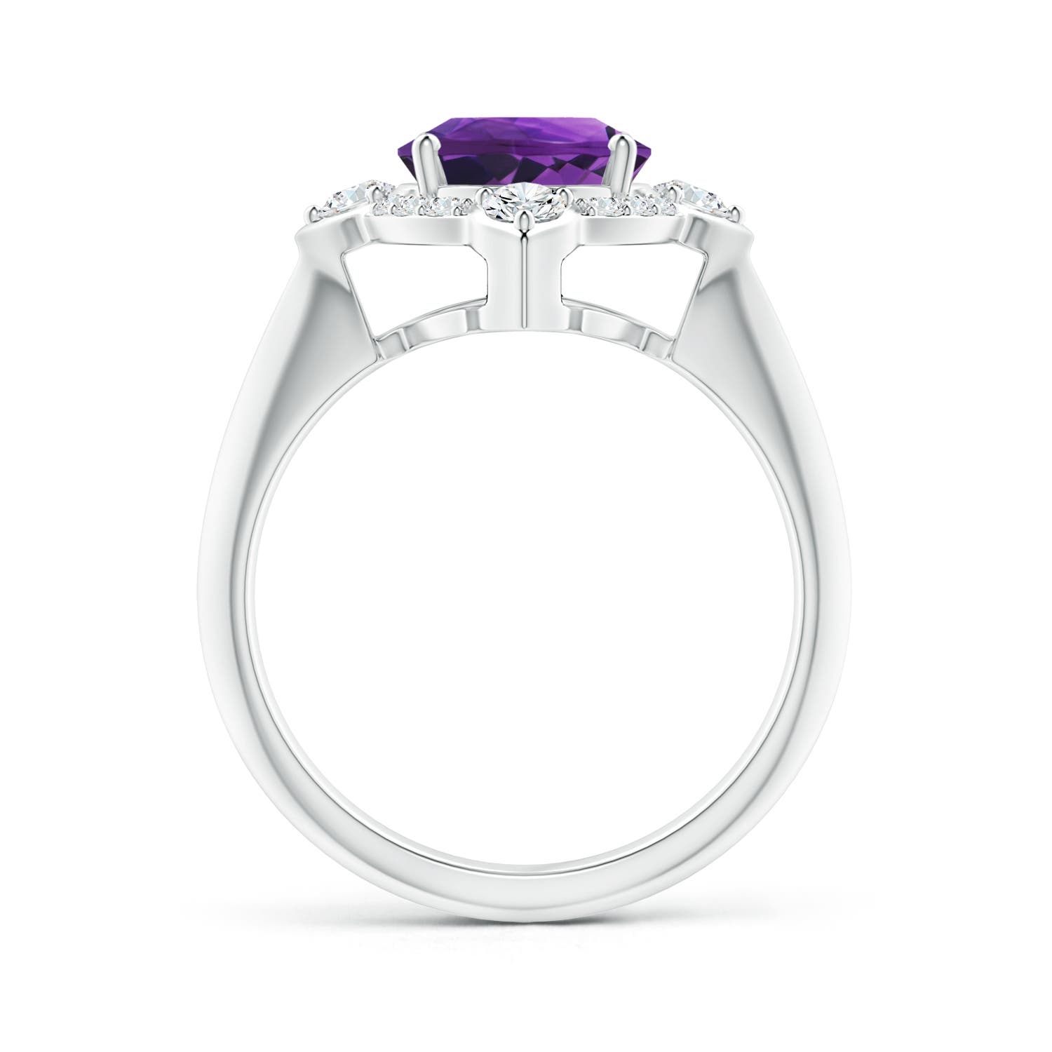 AAAA - Amethyst / 2.65 CT / 14 KT White Gold