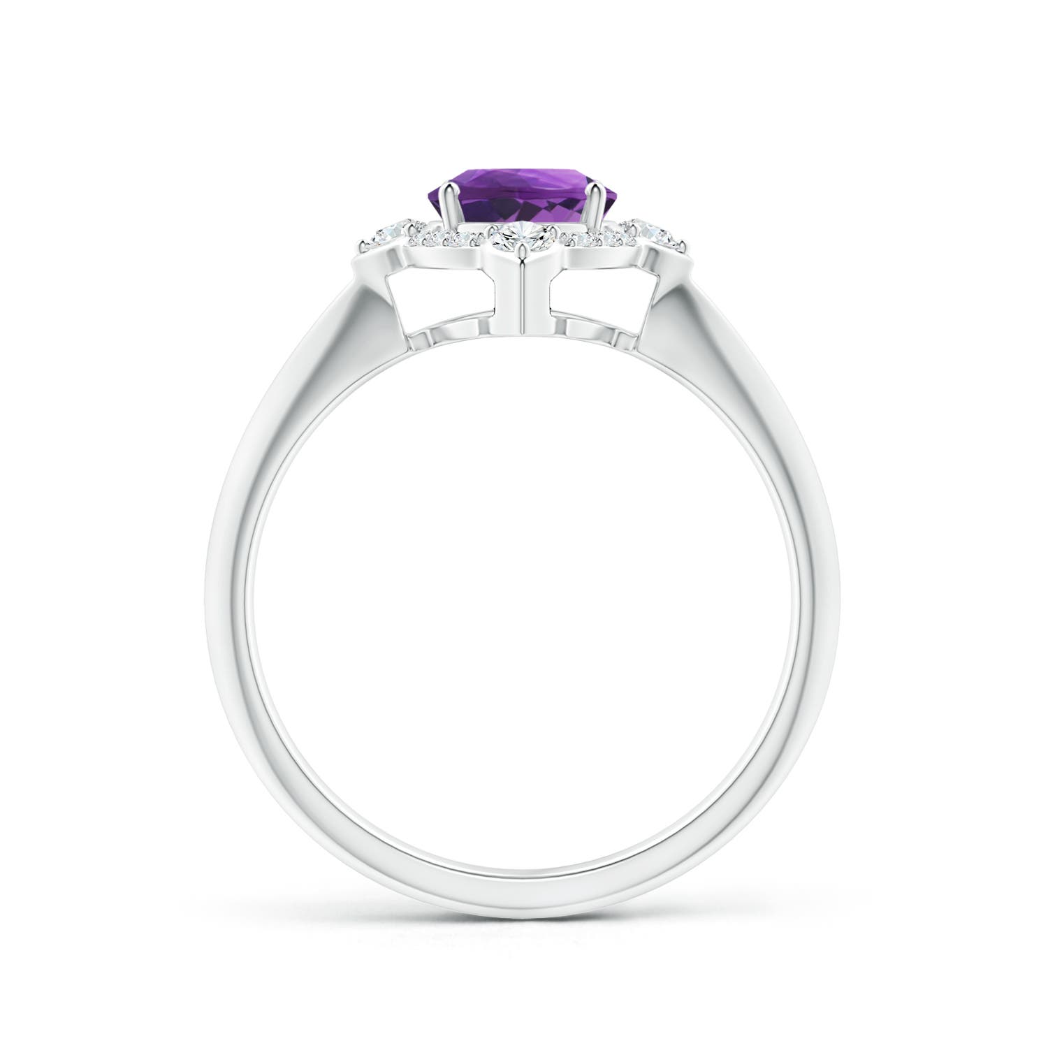 AAA - Amethyst / 1.35 CT / 14 KT White Gold