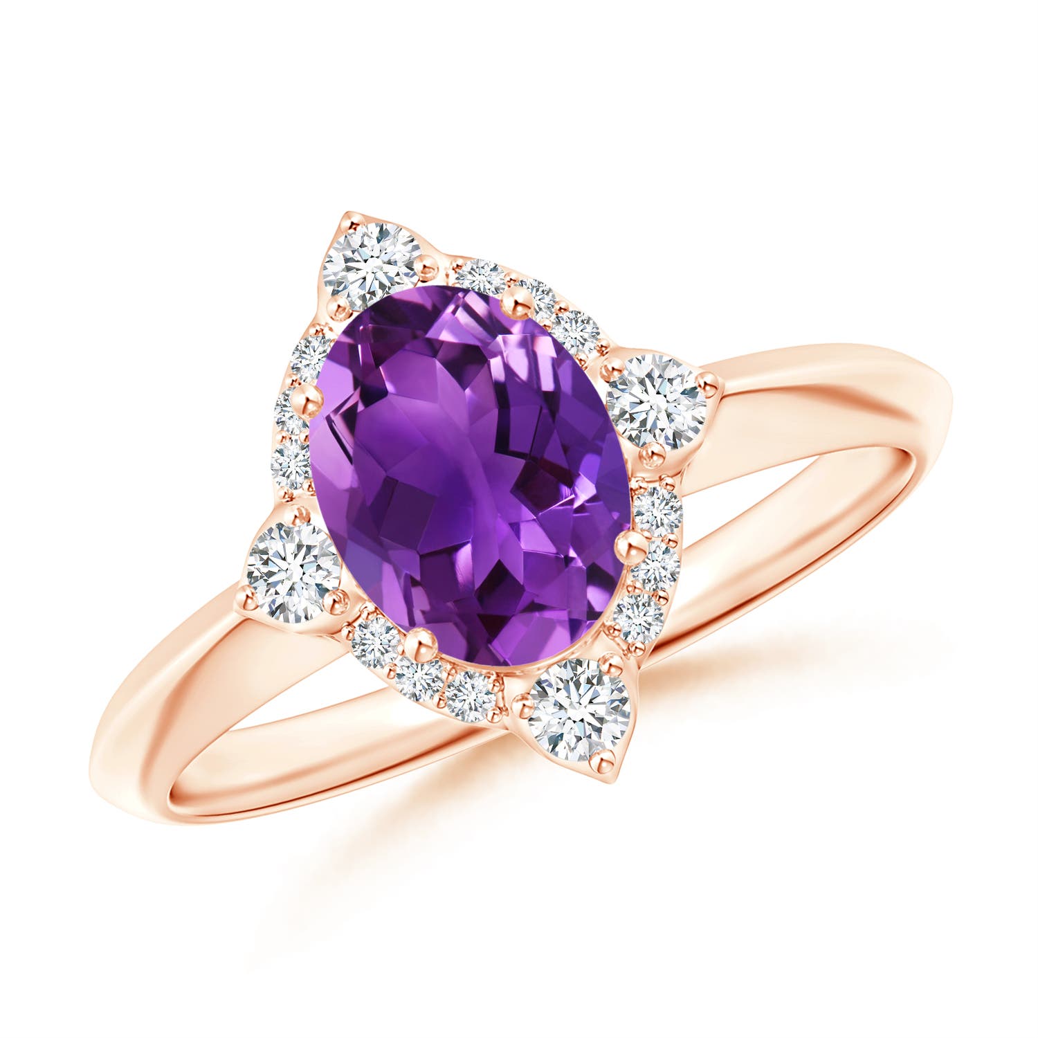 AAAA - Amethyst / 1.35 CT / 14 KT Rose Gold