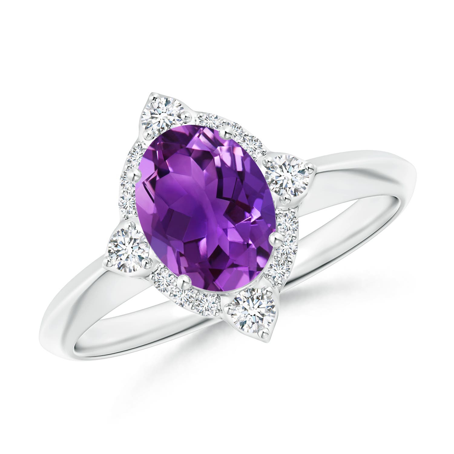 AAAA - Amethyst / 1.35 CT / 14 KT White Gold