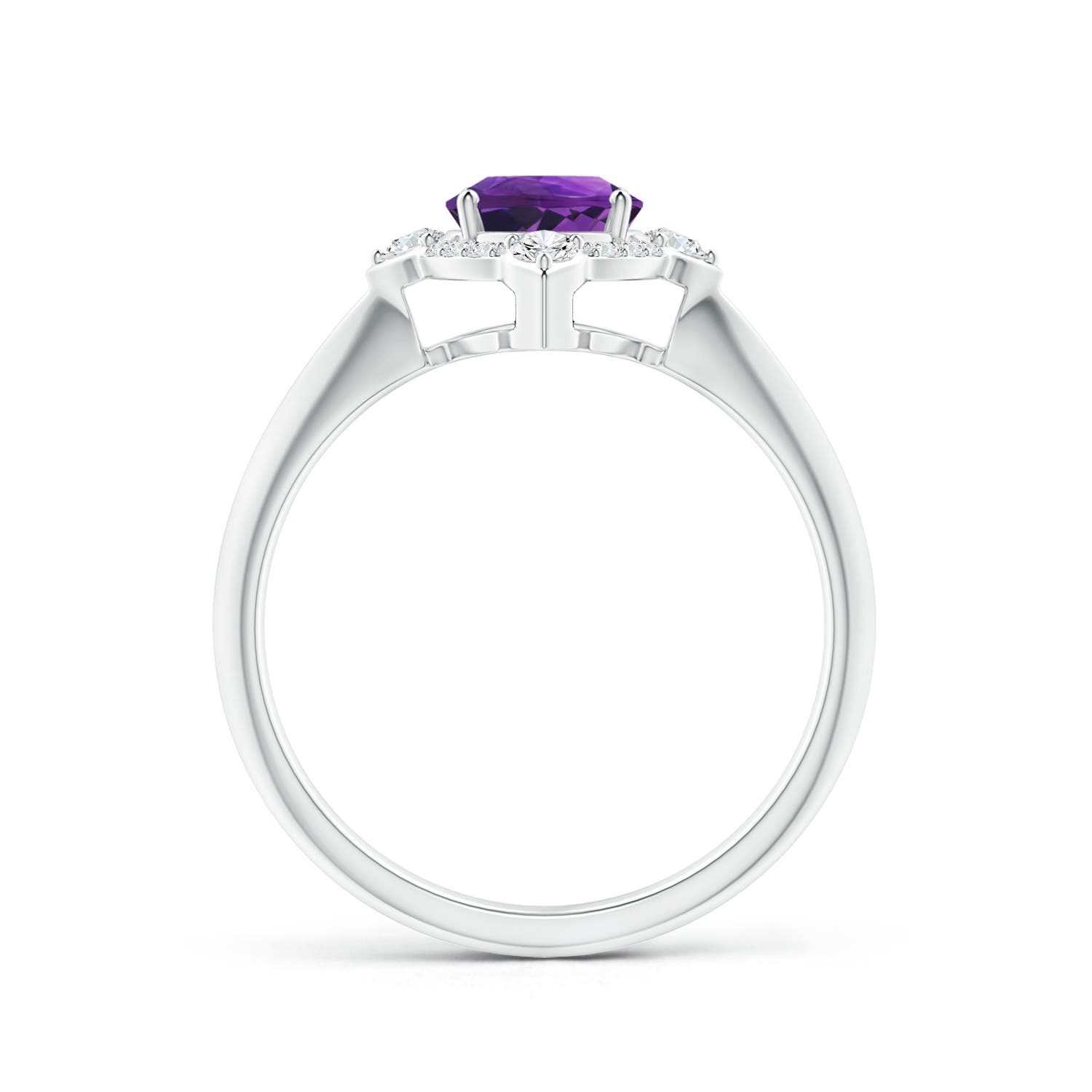 AAAA - Amethyst / 1.35 CT / 14 KT White Gold