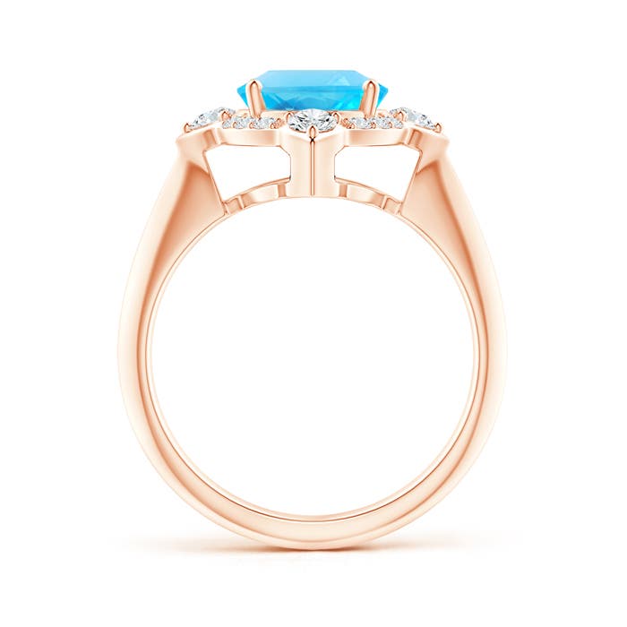 AA - Swiss Blue Topaz / 3.62 CT / 14 KT Rose Gold