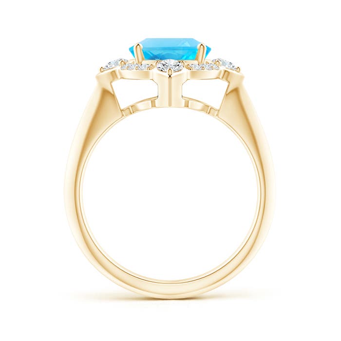 AA - Swiss Blue Topaz / 3.62 CT / 14 KT Yellow Gold