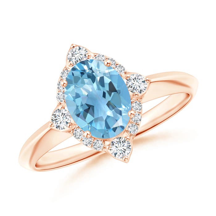 A - Swiss Blue Topaz / 1.7 CT / 14 KT Rose Gold