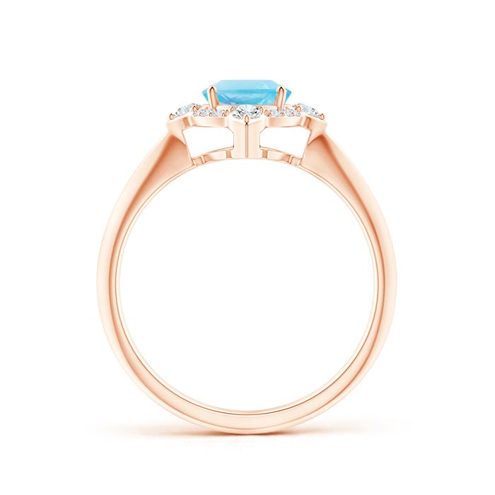 A - Swiss Blue Topaz / 1.7 CT / 14 KT Rose Gold