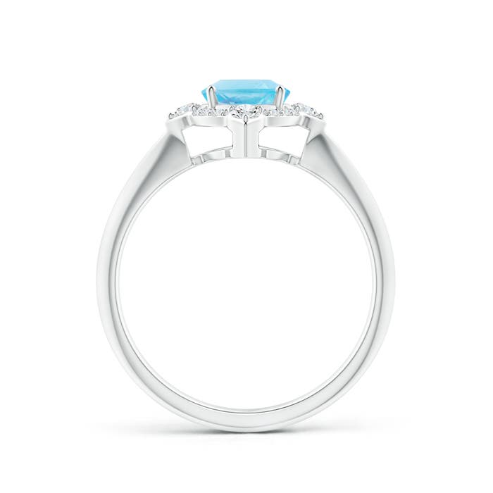 A - Swiss Blue Topaz / 1.7 CT / 14 KT White Gold