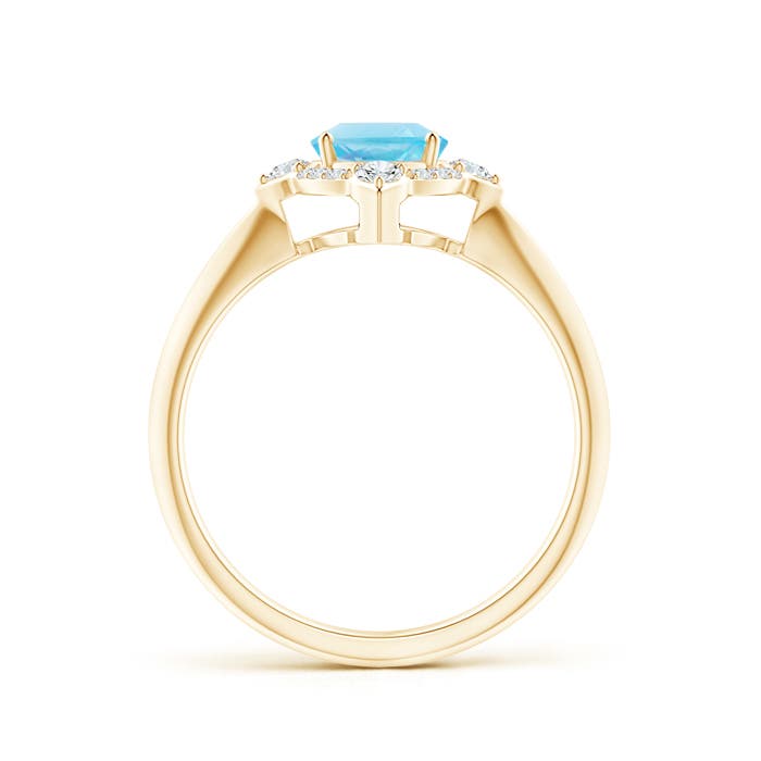 A - Swiss Blue Topaz / 1.7 CT / 14 KT Yellow Gold