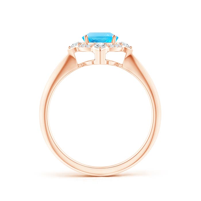 AA - Swiss Blue Topaz / 1.7 CT / 14 KT Rose Gold