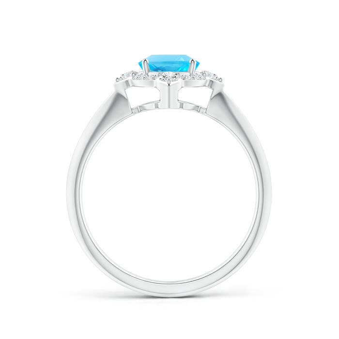 AA - Swiss Blue Topaz / 1.7 CT / 14 KT White Gold