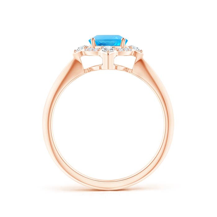 AAA - Swiss Blue Topaz / 1.7 CT / 14 KT Rose Gold