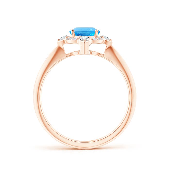 AAAA - Swiss Blue Topaz / 1.7 CT / 14 KT Rose Gold