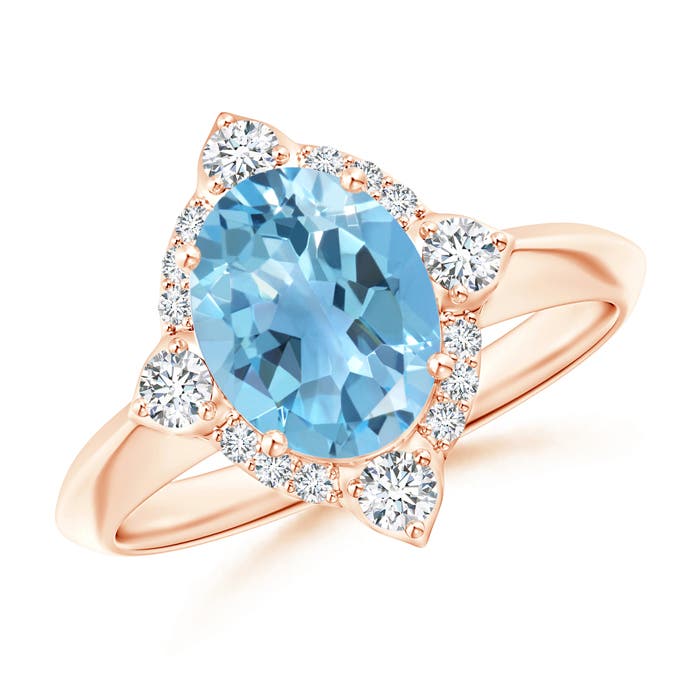 A - Swiss Blue Topaz / 2.51 CT / 14 KT Rose Gold