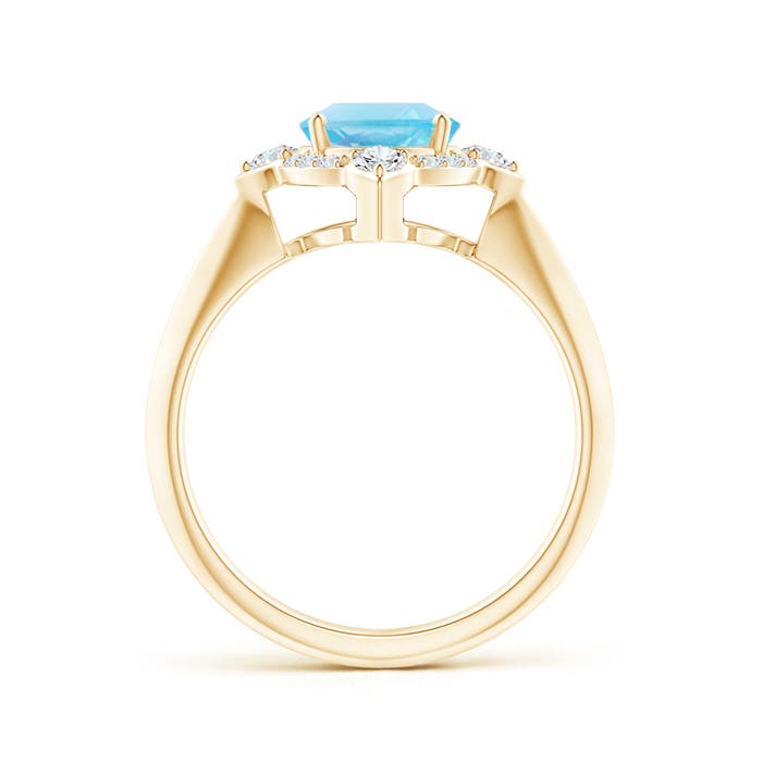 A - Swiss Blue Topaz / 2.51 CT / 14 KT Yellow Gold