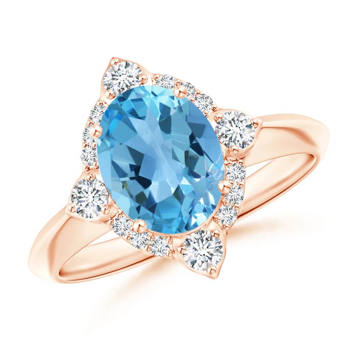 AA - Swiss Blue Topaz / 2.51 CT / 14 KT Rose Gold