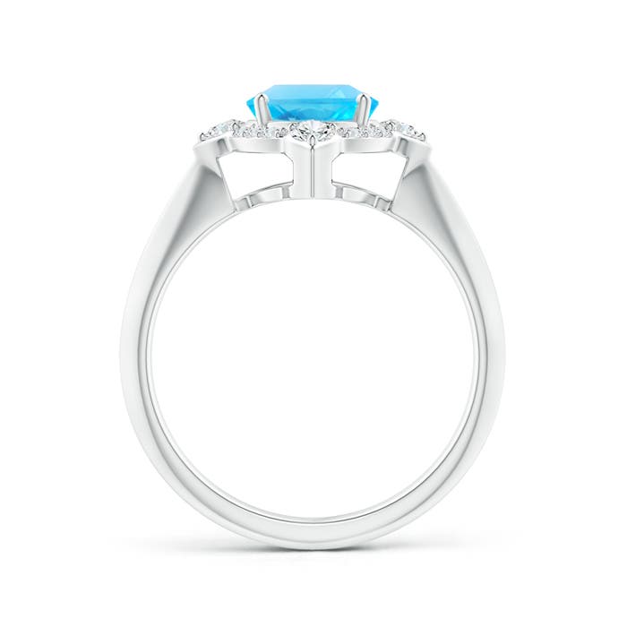 AA - Swiss Blue Topaz / 2.51 CT / 14 KT White Gold