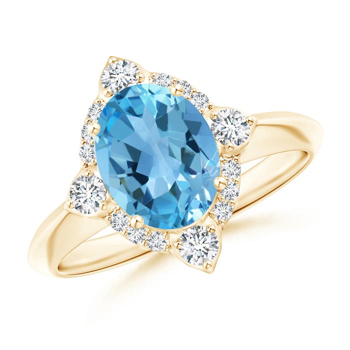 AA - Swiss Blue Topaz / 2.51 CT / 14 KT Yellow Gold