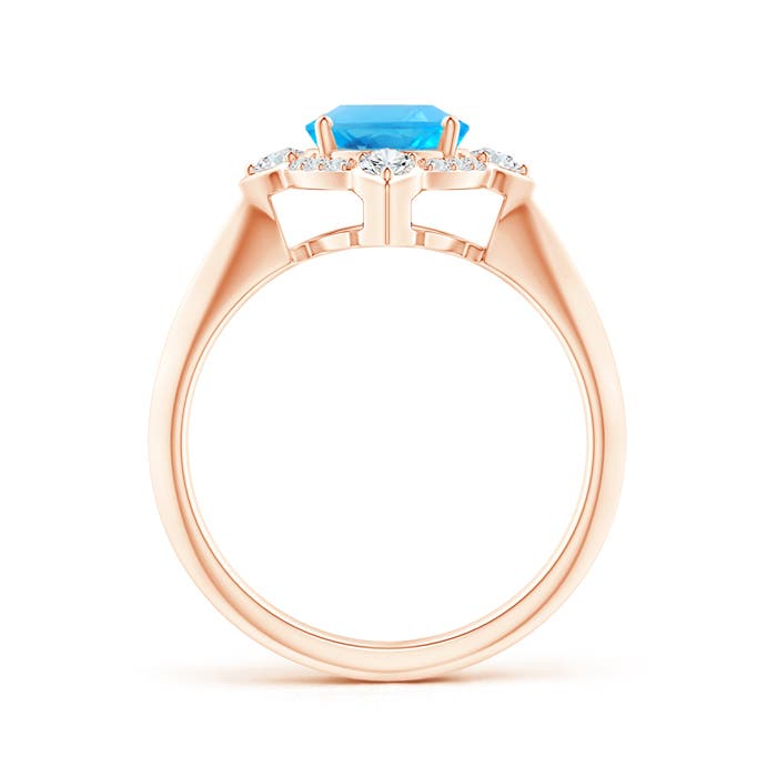 AAA - Swiss Blue Topaz / 2.51 CT / 14 KT Rose Gold