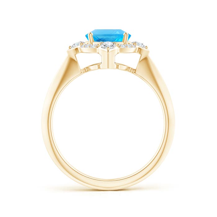 AAA - Swiss Blue Topaz / 2.51 CT / 14 KT Yellow Gold