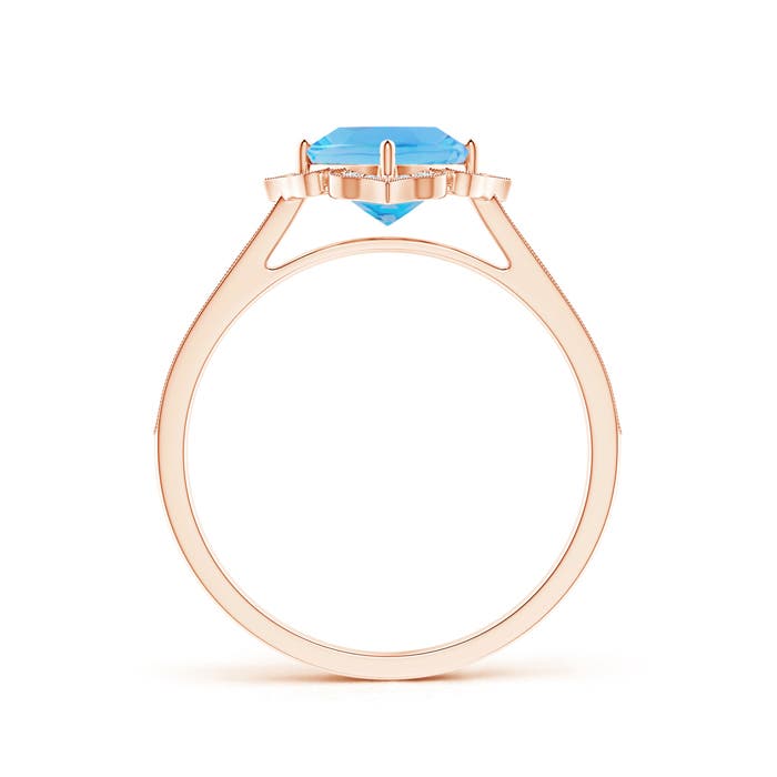 AA - Swiss Blue Topaz / 1.22 CT / 14 KT Rose Gold