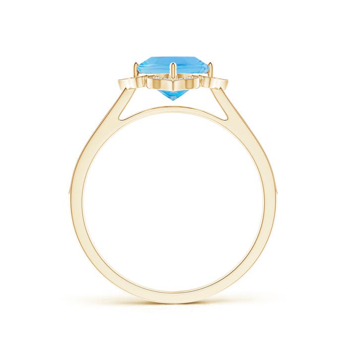 AA - Swiss Blue Topaz / 1.22 CT / 14 KT Yellow Gold