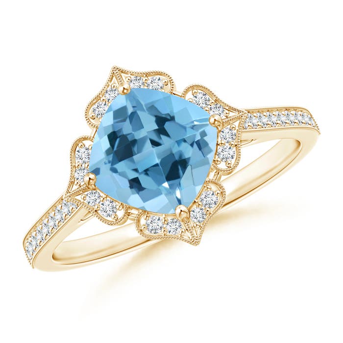 A - Swiss Blue Topaz / 2.02 CT / 14 KT Yellow Gold