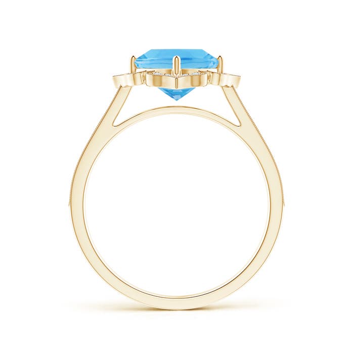 A - Swiss Blue Topaz / 2.02 CT / 14 KT Yellow Gold