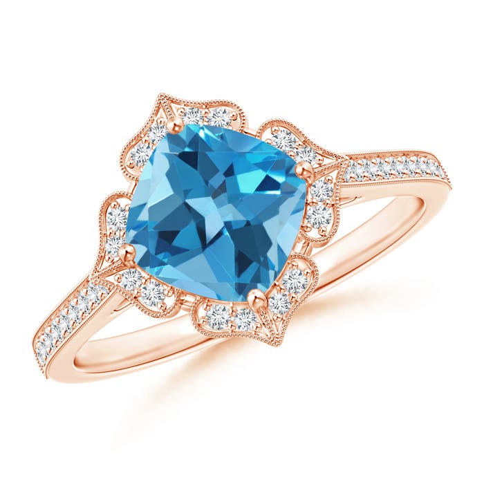 AA - Swiss Blue Topaz / 2.02 CT / 14 KT Rose Gold