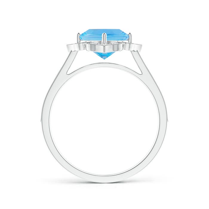 AA - Swiss Blue Topaz / 2.02 CT / 14 KT White Gold