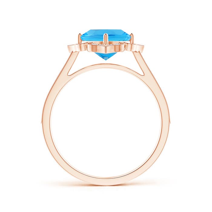 AAA - Swiss Blue Topaz / 2.02 CT / 14 KT Rose Gold