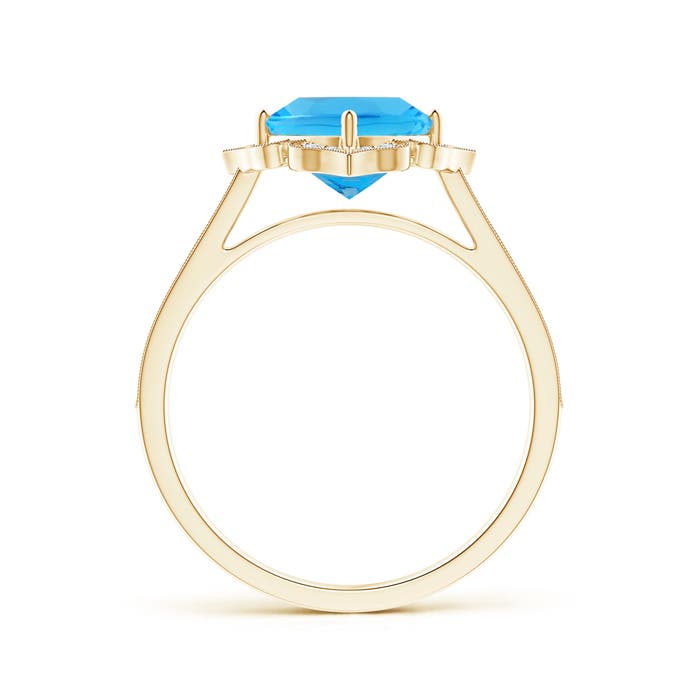 AAA - Swiss Blue Topaz / 2.02 CT / 14 KT Yellow Gold