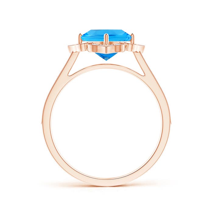 AAAA - Swiss Blue Topaz / 2.02 CT / 14 KT Rose Gold