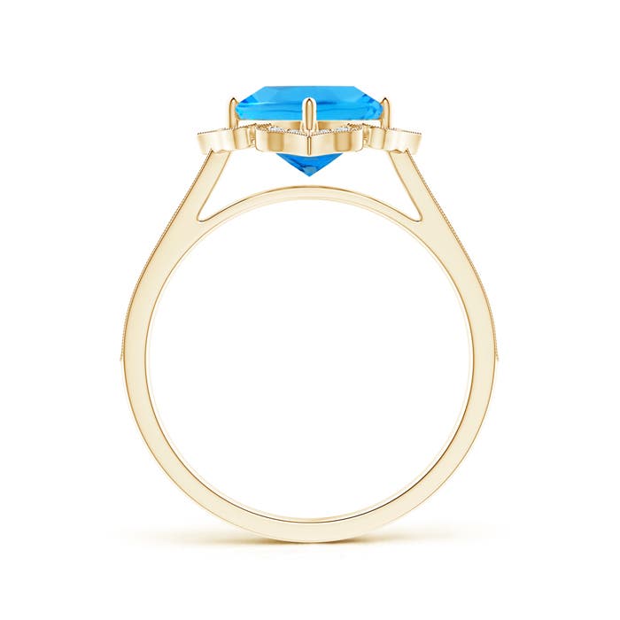 AAAA - Swiss Blue Topaz / 2.02 CT / 14 KT Yellow Gold