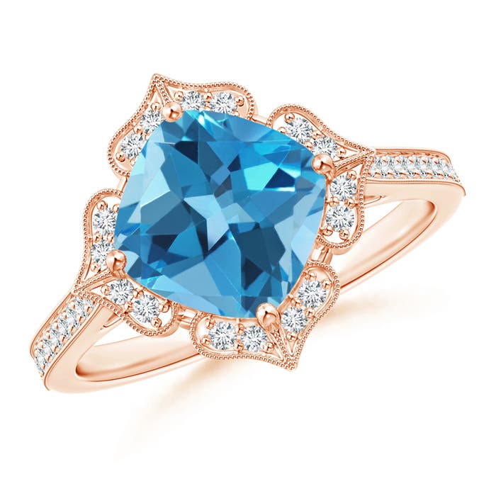 AA - Swiss Blue Topaz / 2.7 CT / 14 KT Rose Gold