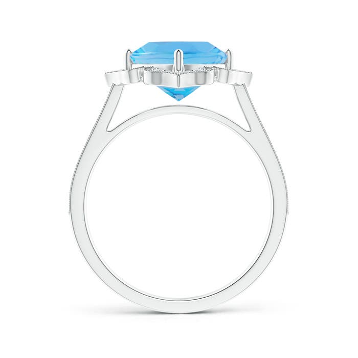 AA - Swiss Blue Topaz / 2.7 CT / 14 KT White Gold