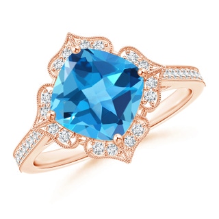 Cushion AAA Swiss Blue Topaz