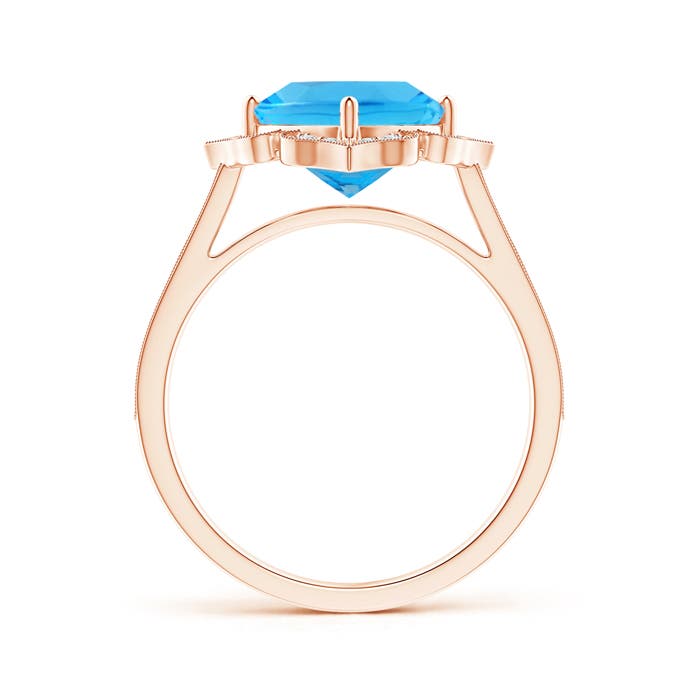 AAA - Swiss Blue Topaz / 2.7 CT / 14 KT Rose Gold