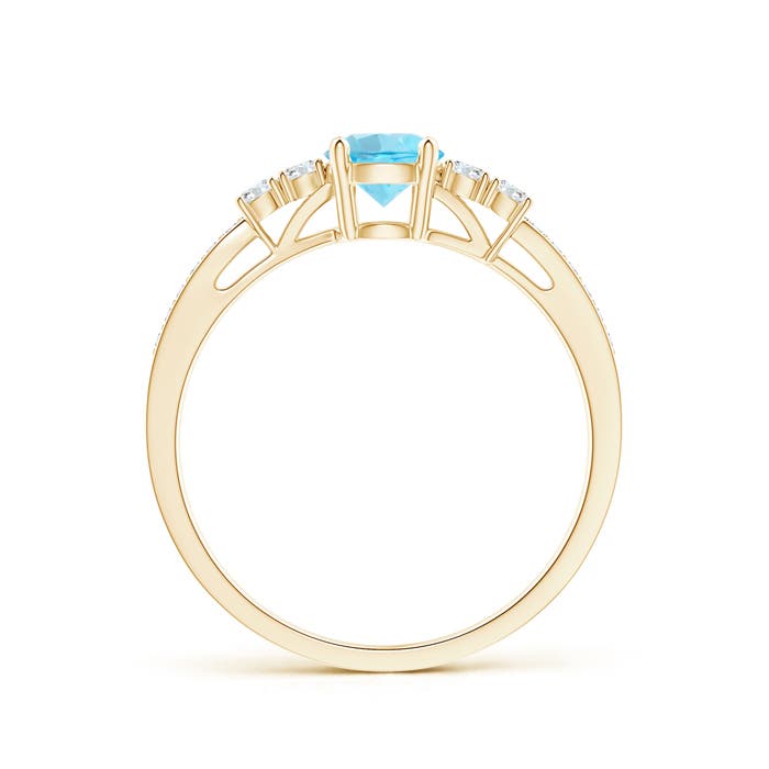 A - Swiss Blue Topaz / 0.8 CT / 14 KT Yellow Gold