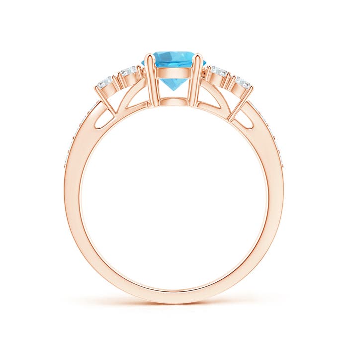 AA - Swiss Blue Topaz / 1.26 CT / 14 KT Rose Gold