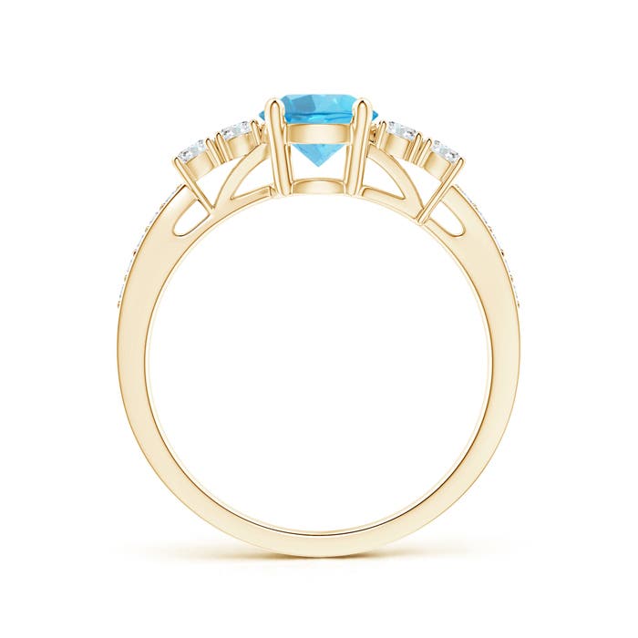 AA - Swiss Blue Topaz / 1.26 CT / 14 KT Yellow Gold