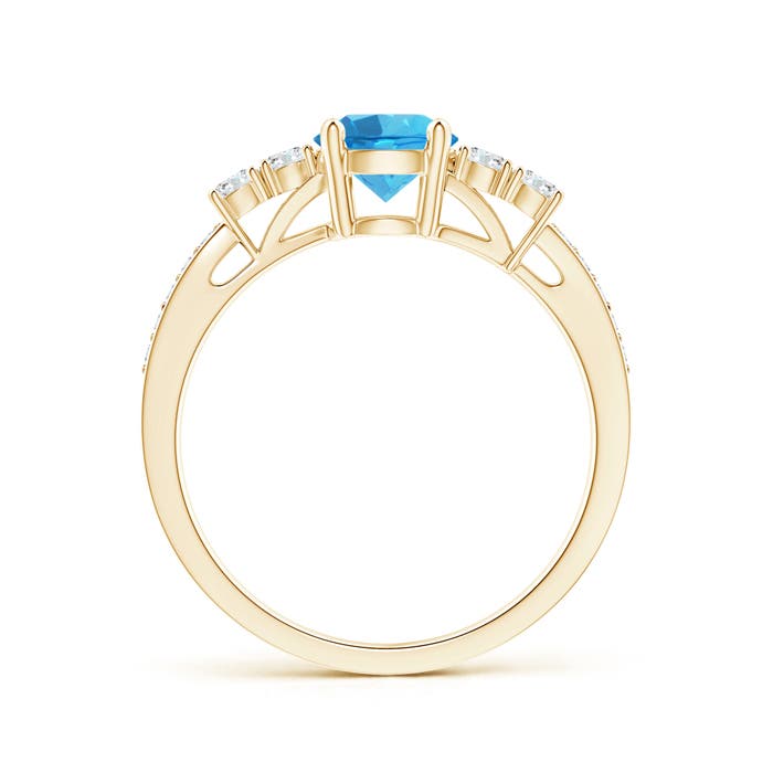 AAAA - Swiss Blue Topaz / 1.26 CT / 14 KT Yellow Gold